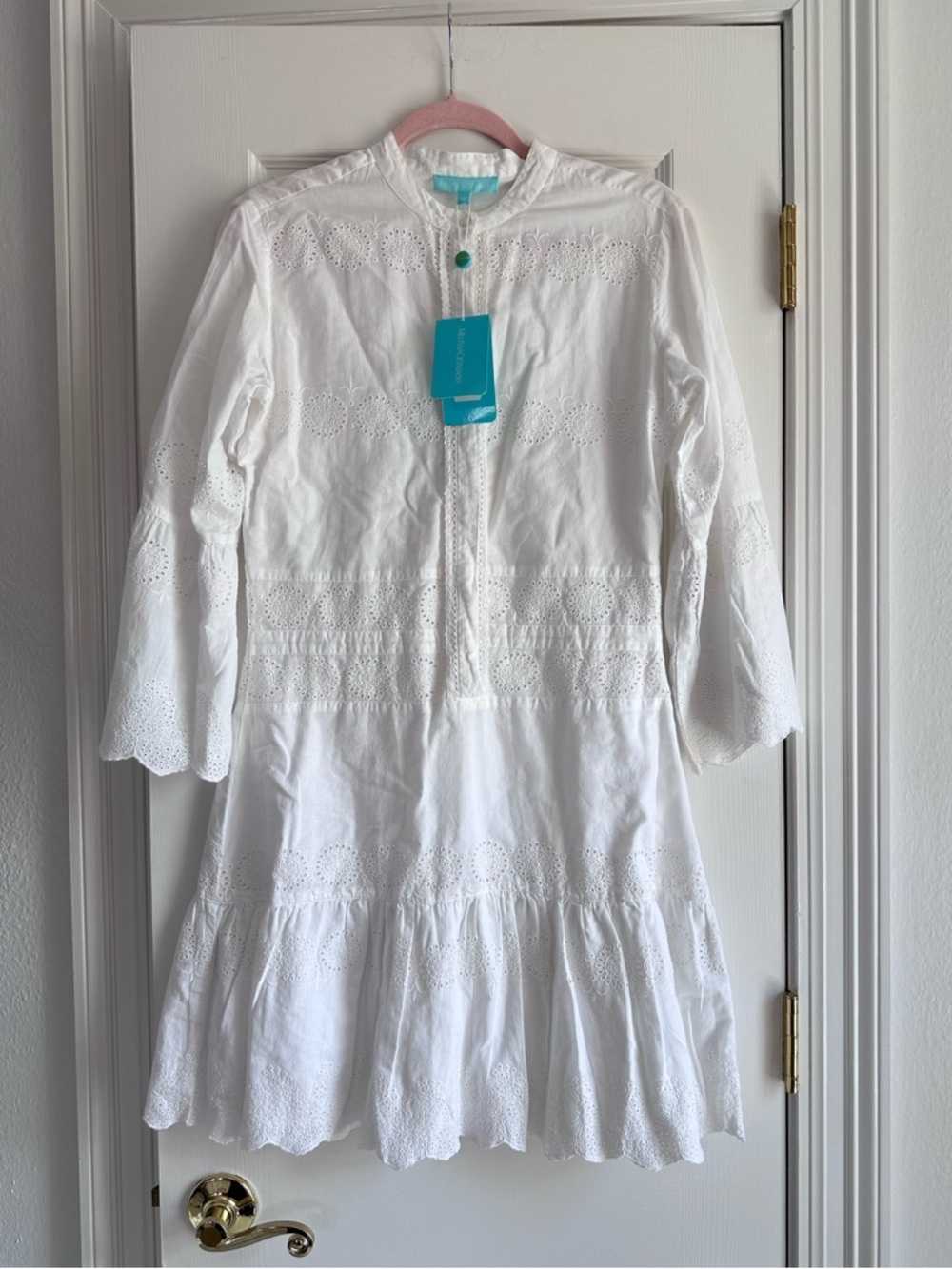 Melissa Odabash White Abby Button Down Dress Size Medium NWT